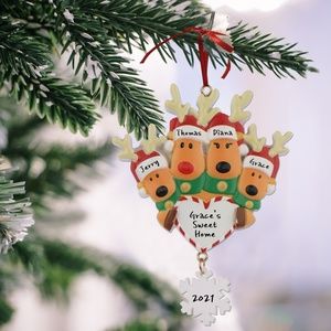 Personalized Christmas Tree Ornament - Reindeer